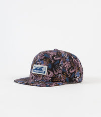 Patagonia Boardshort Label Funfarer Cap in Field Flora Tonal Small: Black thumbnail