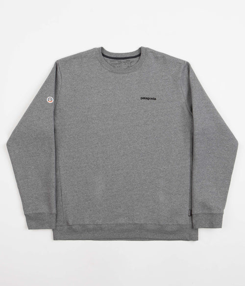 Patagonia Fitz Roy Icon Uprisal Crewneck Sweatshirt - Gravel Heather