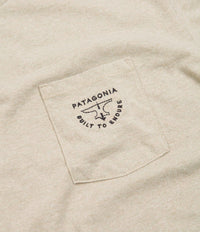Patagonia Forge Mark Crest Pocket Responsibili-Tee T-Shirt in Oar Tan thumbnail