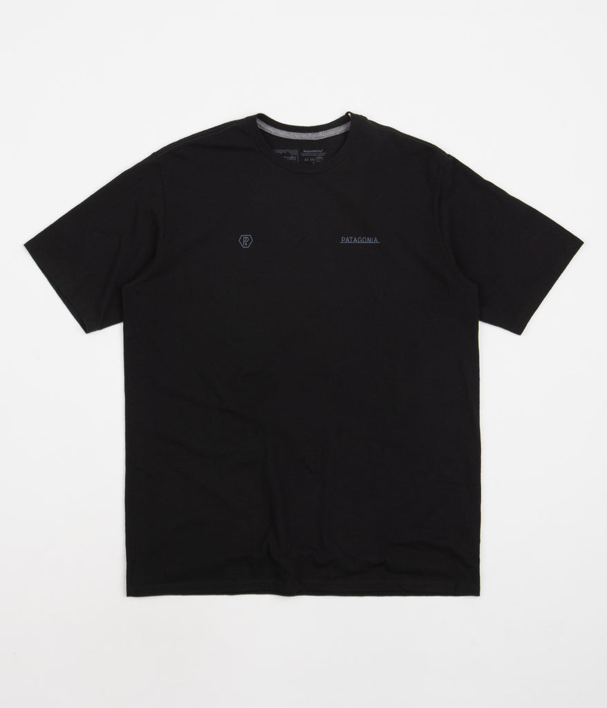 Patagonia Forge Mark Responsibili Tee T Shirt Black Always in