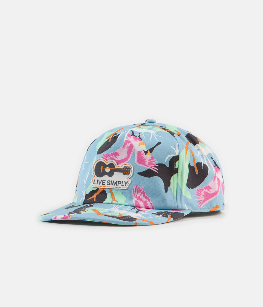 Patagonia Live Simply Guitar Funfarer Cap Spoonbills Big Sky Blue
