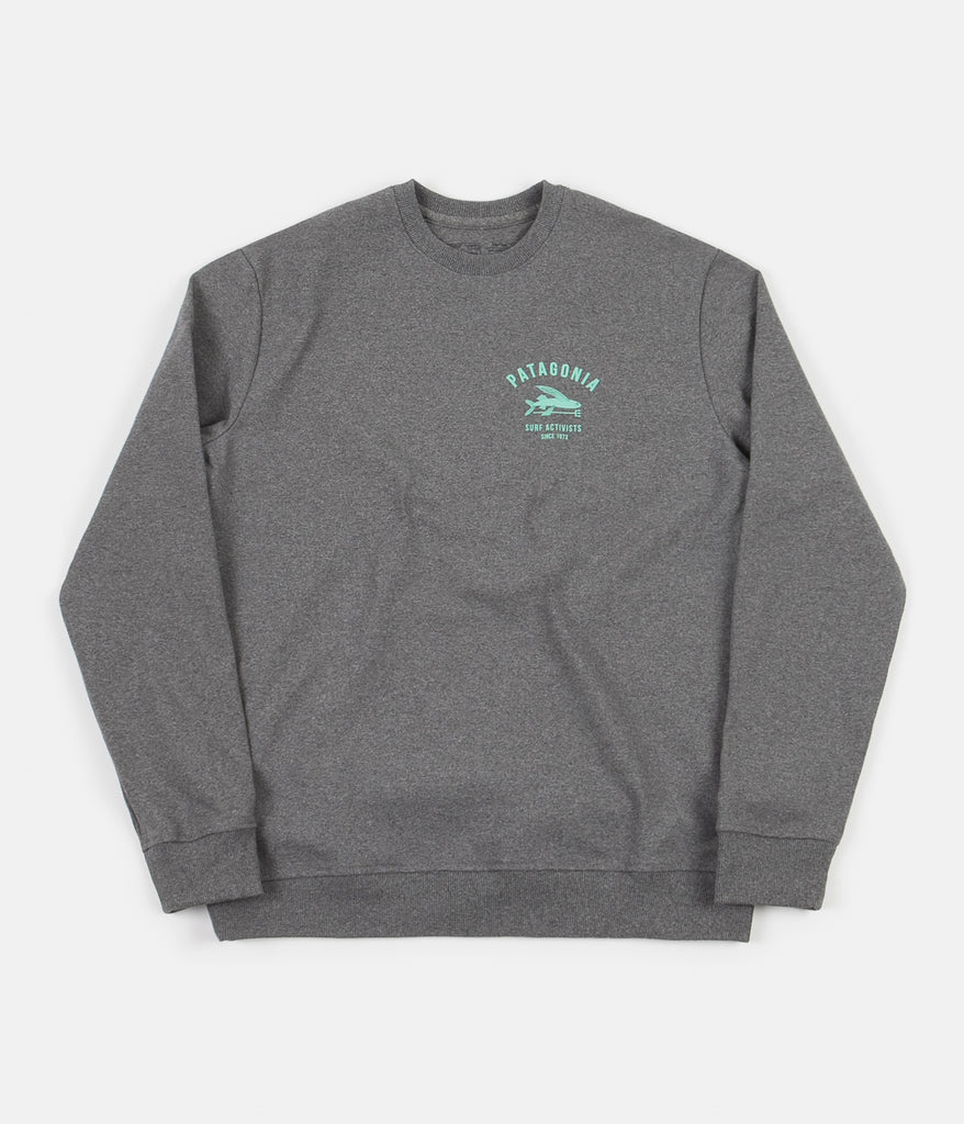 Patagonia Surf Activists Uprisal Crewneck Sweatshirt Gravel Heather