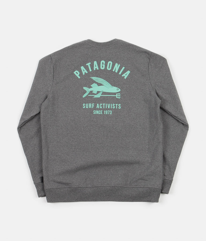 Patagonia Surf Activists Uprisal Crewneck Sweatshirt Gravel Heather Always in Colour
