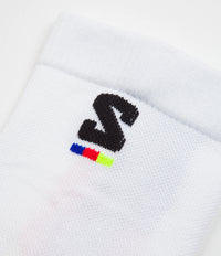 Salomon Pulse Race Flag Crew Socks - White / Fiery Red / Safety Yellow thumbnail