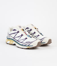 Salomon XT-6 Shoes in Vanilla and Rainy Day / Grape thumbnail