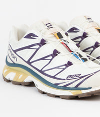 Salomon XT-6 Shoes in Vanilla and Rainy Day / Grape thumbnail