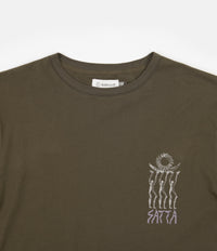 Satta Sol O' Moon Long Sleeve T-Shirt in Charcoal thumbnail