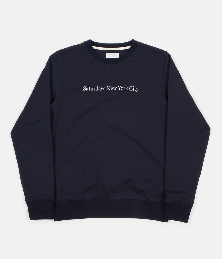 【関税込み】Saturdays NYC ブラック Bowery スウェットシャツ saturdays-nyc-bowery-crewneck-