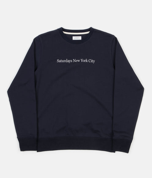 Saturdays NYC Bowery Crewneck Sweatshirt - Midnight