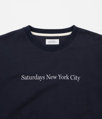 Saturdays NYC Bowery Crewneck Sweatshirt in Midnight thumbnail