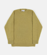 Shetland Woollen Co. Shaggy Crewneck Sweatshirt in Chartreuse thumbnail