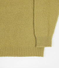 Shetland Woollen Co. Shaggy Crewneck Sweatshirt in Chartreuse thumbnail