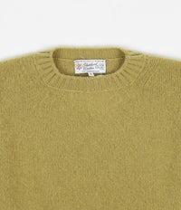 Shetland Woollen Co. Shaggy Crewneck Sweatshirt in Chartreuse thumbnail