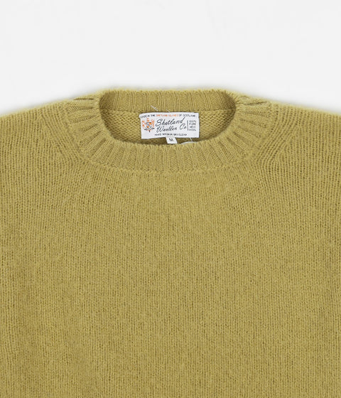 Shetland Woollen Co. Shaggy Crewneck Sweatshirt in Chartreuse