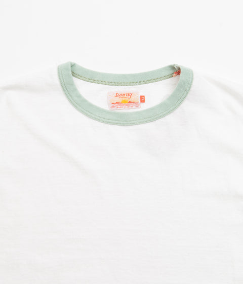 Sunray Sportswear La'ie T-Shirt in Off White and Sage