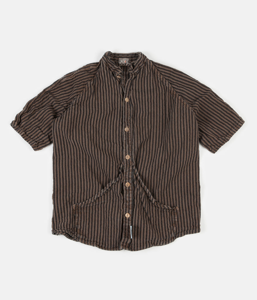 Tender Type 433 Raglan Wallaby Shirt - Indigo Welsh Stripe Calico 
