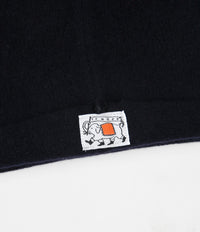 Tender Type 837 Large Drawn Knitted Hat - Navy Cold Felted Lambswool thumbnail
