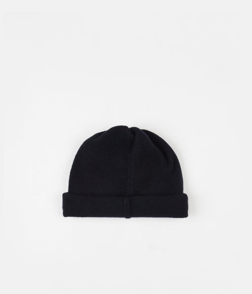 Tender Type 837 Large Drawn Knitted Hat - Navy Cold Felted Lambswool