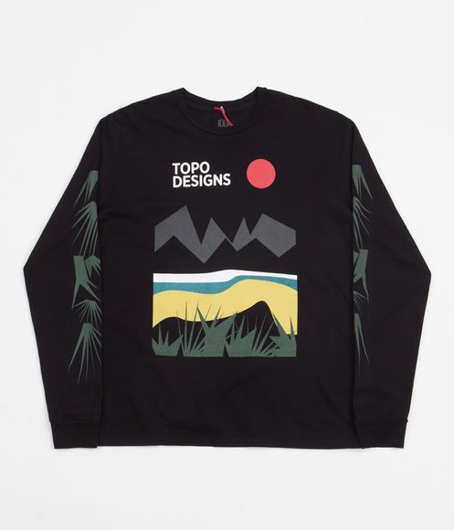 Topo Designs Desert Long Sleeve T-Shirt - Black