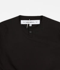 Uniform Bridge Cotton Henley Short Sleeve Shirt - Black thumbnail