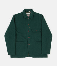 Universal Works Lightweight Norfolk Bakers Jacket - Green Harris Tweed thumbnail