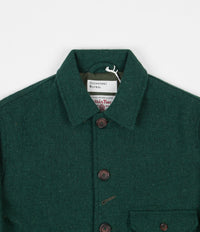 Universal Works Lightweight Norfolk Bakers Jacket - Green Harris Tweed thumbnail