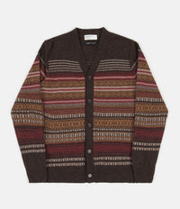 Universal Works Reverse Isle Loose Cardigan in Chocolate thumbnail