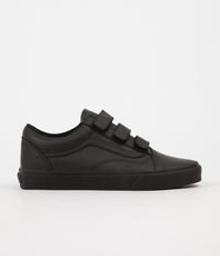 Vans Old Skool V Mono Leather Shoes in Black thumbnail