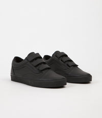Vans Old Skool V Mono Leather Shoes in Black thumbnail