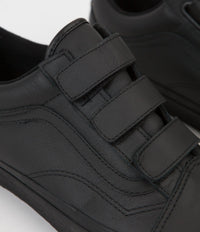 Vans Old Skool V Mono Leather Shoes in Black thumbnail