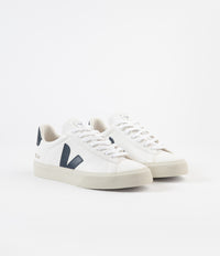 Veja Campo ChromeFree Leather Shoes in White and Nautico thumbnail