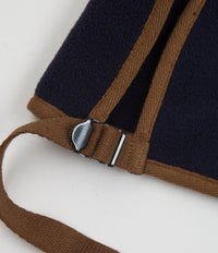 Workware Life Fleece Vest in Navy and Brown thumbnail