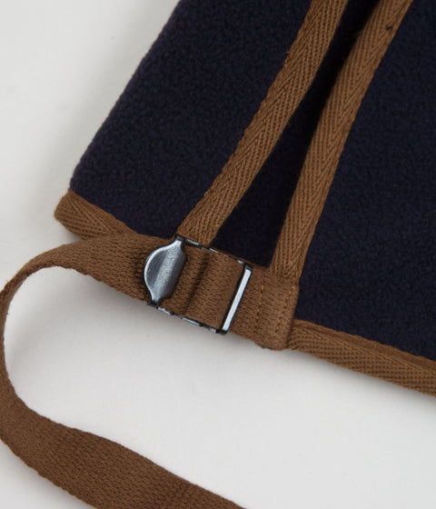 Workware Life Fleece Vest in Navy and Brown