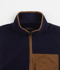 Workware Life Fleece Vest in Navy and Brown thumbnail