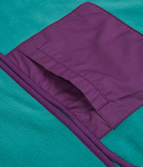 Workware Life Fleece Vest in Turquoise and Purple