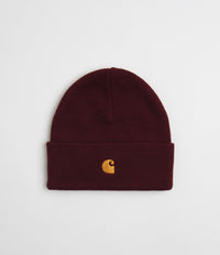 Carhartt Chase Beanie - Amarone / Gold thumbnail