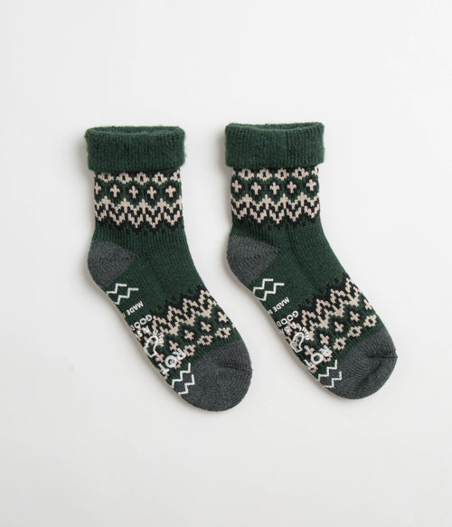 RoToTo Comfy Room Nordic Socks - Dark Green