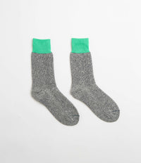 RoToTo Double Face Crew Socks - Mint / Grey thumbnail