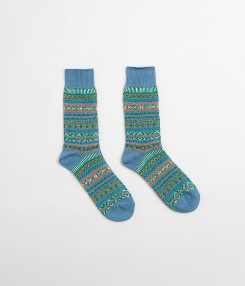 RoToTo Patterned Socks - Blue