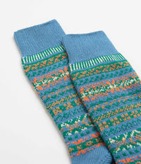 RoToTo Patterned Socks - Blue thumbnail
