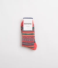 RoToTo Patterned Socks - Red thumbnail
