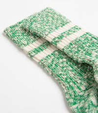 RoToTo Slub Stripe Socks - Green thumbnail