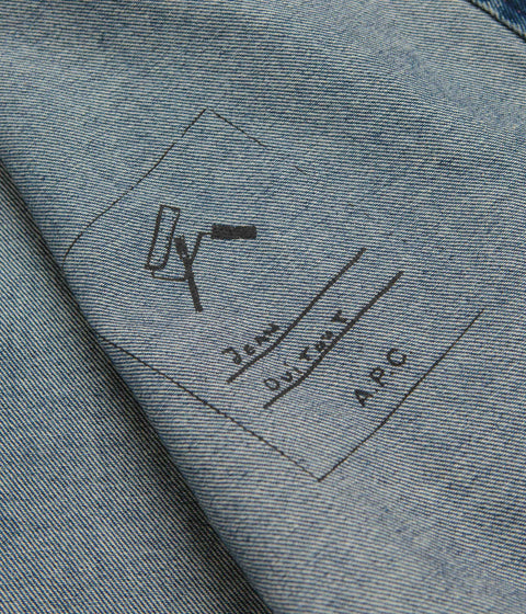 A.P.C. Basile Overshirt in Washed Indigo