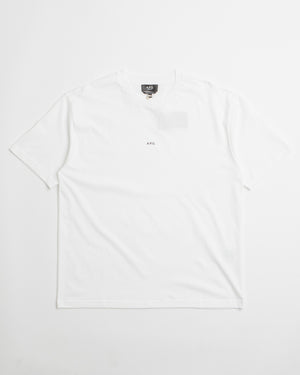 A.P.C. Boxy Micro Logo T-Shirt - White / Black