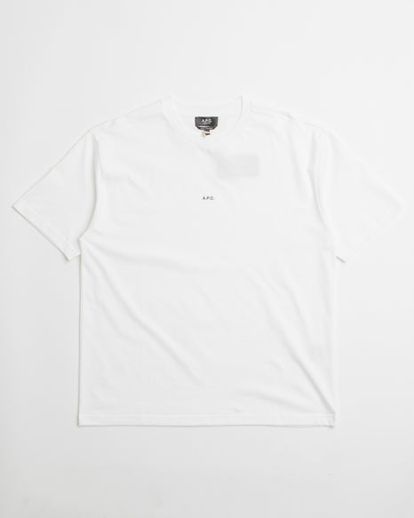 A.P.C. Boxy Micro Logo T-Shirt - White / Black