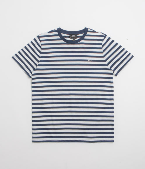 A.P.C. Embroidered Striped T-Shirt - Dark Navy