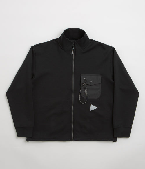 and wander Airly Warm Full Zip Fleece - Black