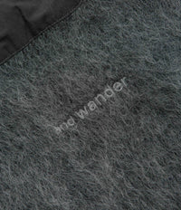 and wander Mohair Wool Hoodie - Grey thumbnail