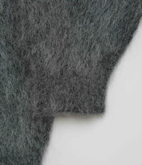 and wander Mohair Wool Hoodie - Grey thumbnail