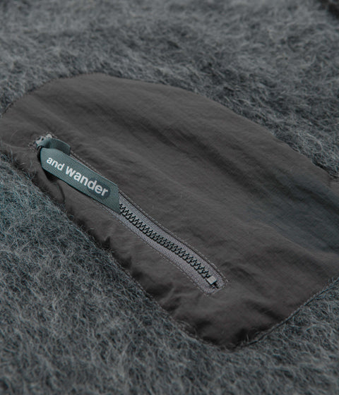 and wander Mohair Wool Sweatshirt in Grey